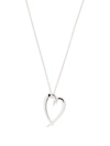 Shaun Leane Hook Heart Diamond Pendant Necklace In Silver