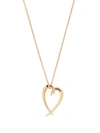 Shaun Leane Hook Heart Diamond Pendant Necklace In Gold