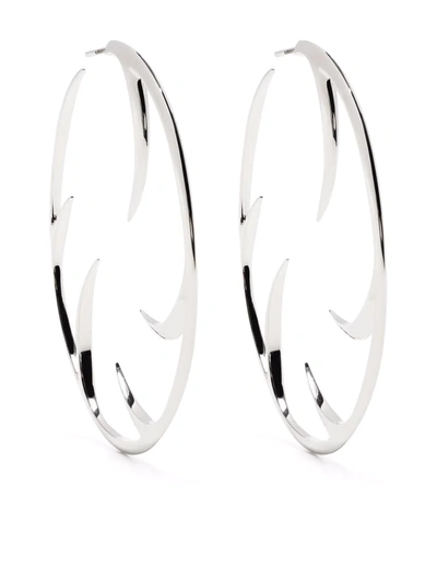 Shaun Leane Multi Cat Claw Hoop Earrings In Silver