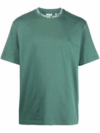 Daily Paper Logo-print Neckline T-shirt In Green