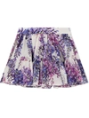Dolce & Gabbana Poplin Midi Skirt With Wisteria Print In White