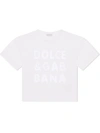 DOLCE & GABBANA DG-LOGO OPENWORK T-SHIRT