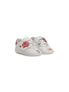 DOLCE & GABBANA FLORAL-PRINT LEATHER SNEAKERS