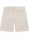 Dolce & Gabbana Drawstring Stretch-cotton Shorts In Neutrals
