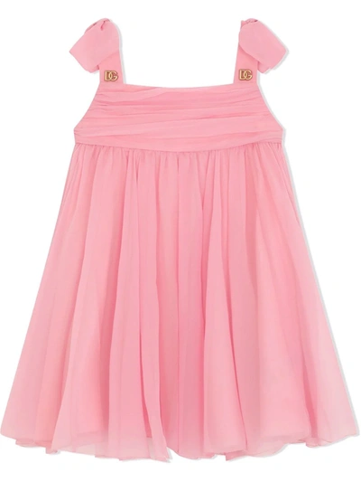 Dolce & Gabbana Teen Girls Pink Silk Dress