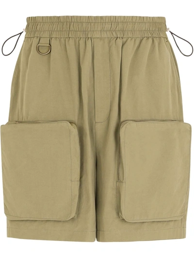 Dolce & Gabbana Khaki Cotton Cargo Shorts In Light_green_2