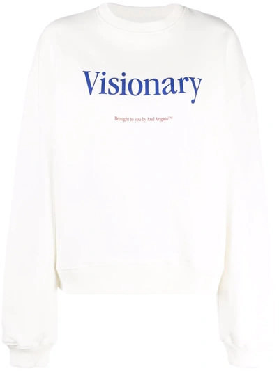 Axel Arigato Visionary-print Organic Cotton Sweatshirt In Neutrals