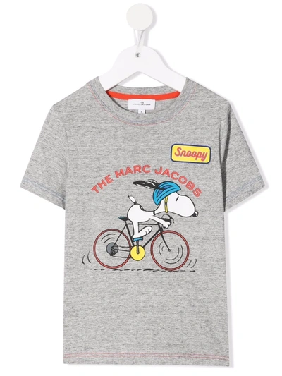 The Marc Jacobs Kids' X Peanuts Organic Cotton T-shirt In Grey