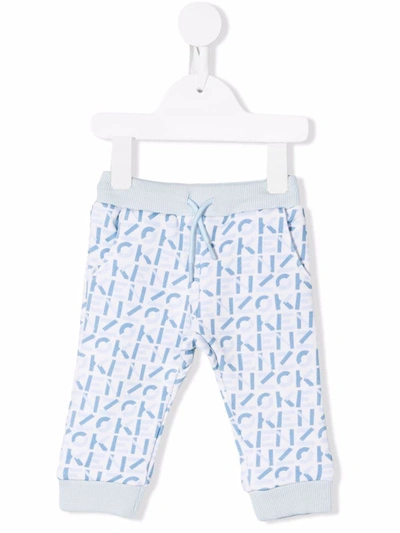 Kenzo Babies' 经典logo印花打底裤 In Pale Blue