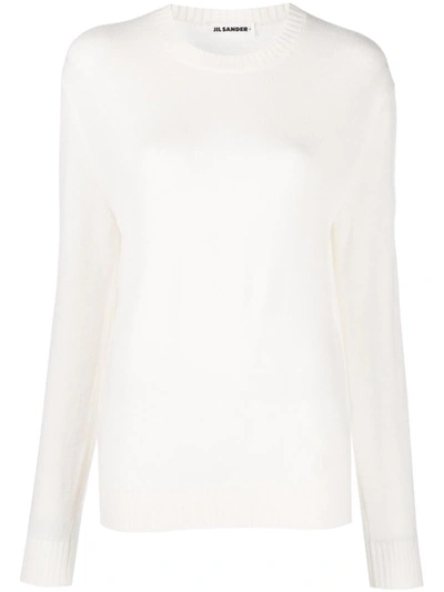 Jil Sander Crew-neck Cashmere Jumper In White