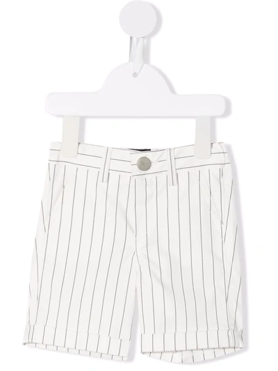 Fay Babies' Pinstripe Straight-leg Shorts In White