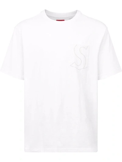 Supreme Laser Cut S Logo Pocket T-shirt In White