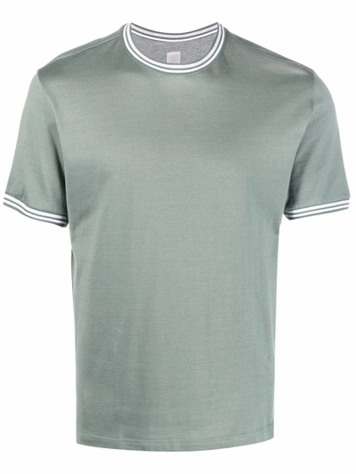 Eleventy Crew-neck Fitted T-shirt In Green