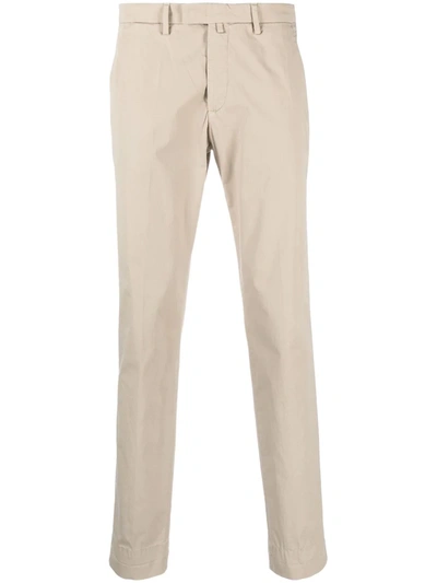 Briglia 1949 Slim-cut Cotton Trousers In Dove Grey