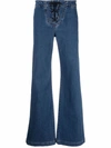 SEE BY CHLOÉ FRONT-TIE FLARED JEANS