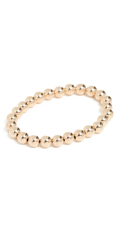 Alexa Leigh Large Ball Beaded Stretch Bracelet In 14k Gold Filled