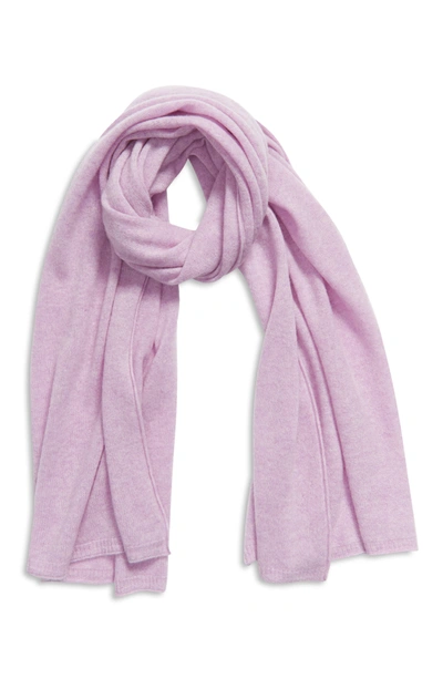 Nordstrom Recycled Cashmere Scarf In Purple Petal Heather