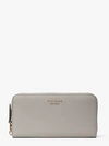 Kate Spade Roulette Zip-around Continental Wallet In True Taupe