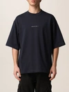 Marni Logo-print Short-sleeved T-shirt In Black