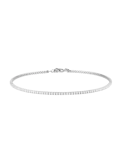 Nephora Women's 14k White Gold & Diamond Tennis Choker Necklace