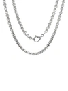 Anthony Jacobs Men's Stainless Steel Rounded Box Chain Necklace In Neutral
