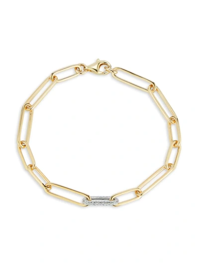 Nephora Women's 14k Yellow Gold & 0.72 Tcw Diamond Paperclip Bracelet