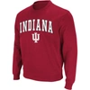 COLOSSEUM COLOSSEUM CRIMSON INDIANA HOOSIERS ARCH & LOGO CREW NECK SWEATSHIRT