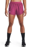 Under Armour Fly By 2.0 Woven Running Shorts In Pink Quartz Full Heathe