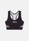 Versace Vers Sprts Bra W Log Rcrbk W Nw Mono Prn In Black+pink