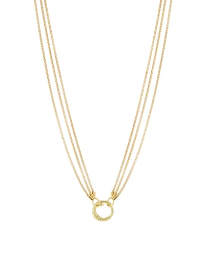 Jenna Blake Women's 18k Yellow Gold Three Layer Chain With Snake Clasp
