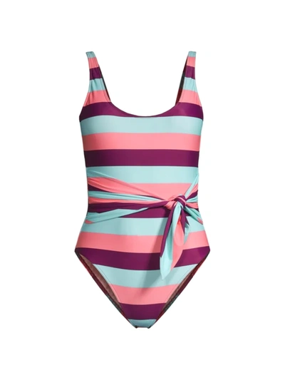 Tanya Taylor Daphne Striped One-piece Swimsuit In Pink