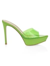 Gianvito Rossi Women's Betty Glass Stiletto Sandals In Kiwi