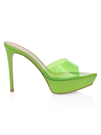 Gianvito Rossi Women's Betty Glass Stiletto Sandals In Kiwi