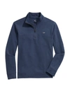 Vineyard Vines Saltwater Quarter-zip Sweater In Blue Depth