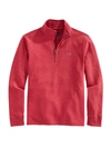 Vineyard Vines Saltwater Quarter-zip Sweater In Lifeguard Red