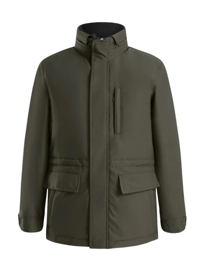 Thermostyles Ths Heated Metro Car Coat In Green