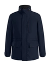 Thermostyles Ths Heated Metro Car Coat In Navy