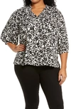 VINCE CAMUTO SHADOW FLUTTER SLEEVE BLOUSE