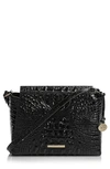 BRAHMIN BRAHMIN HILLARY CROC EMBOSSED LEATHER CROSSBODY BAG