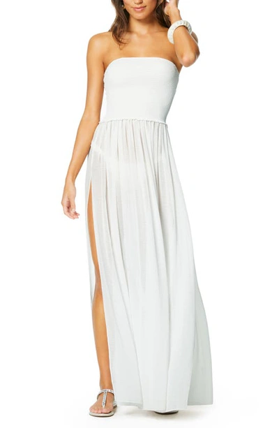 RAMY BROOK RAMY BROOK CALISTA STRAPLESS GEORGETTE COVER-UP DRESS
