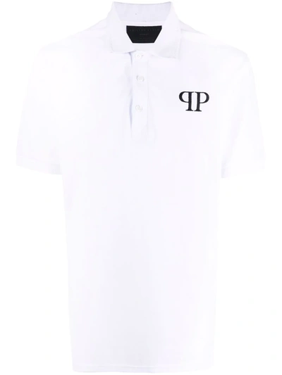 Philipp Plein Iconic Plein Polo Shirt In White