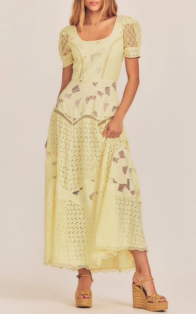 Loveshackfancy Women's Nella Lace Maxi Dress In Yellow | ModeSens