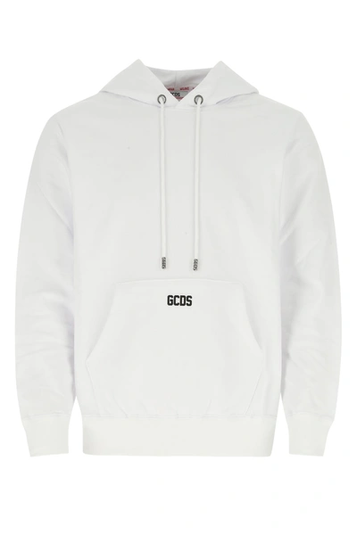 Gcds Mens White Cotton Sweatshirt