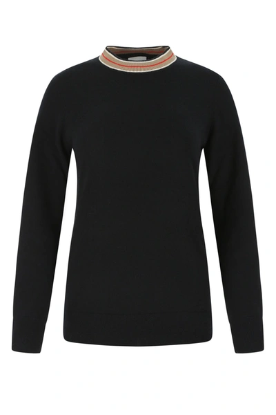 BURBERRY BURBERRY BLACK CASHMERE SWEATER