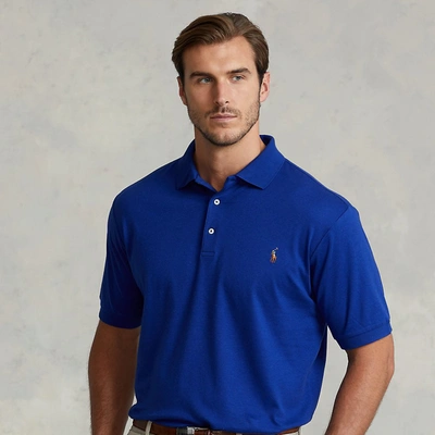 Polo Ralph Lauren Cotton Solid Classic Fit Polo Shirt In Deep Sapphire Heather
