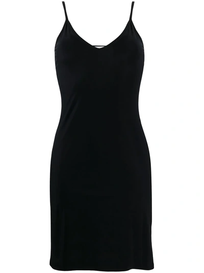Jil Sander Fitted Slip Dress In Black