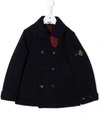 STONE ISLAND JUNIOR DOUBLE-BREASTED WOOL-BLEND COAT