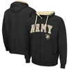 Colosseum Men's Black Army Black Knights Arch Logo 3.0 Full-zip Hoodie In Black