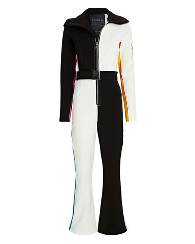 Cordova Colour-blocked Slim-fit Stretch-woven Ski Suit In Onyx & Confetti