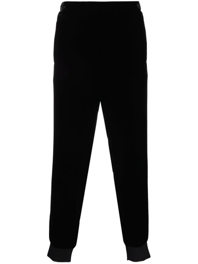 Prada Track-pants With Decorative Stripes In Black